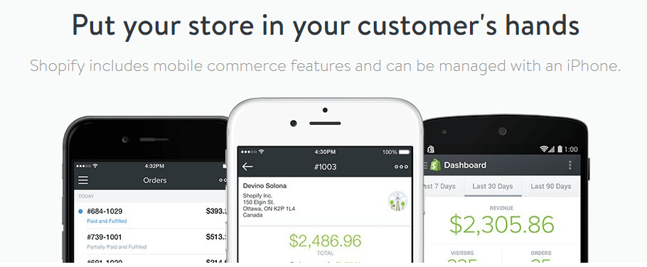 shopify mobile commerce
